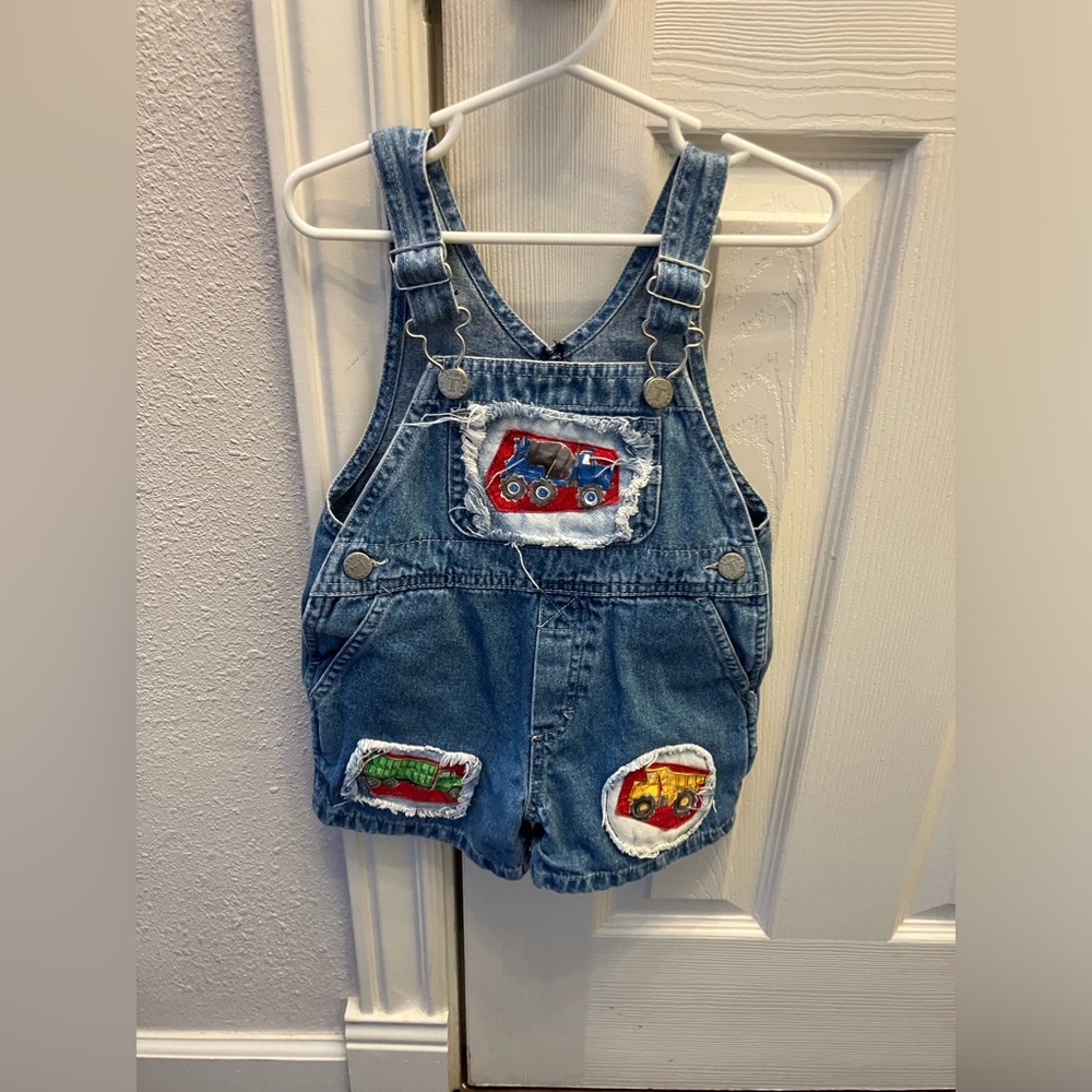 Vintage Denim Truck Overall Shortalls Twice Upon a Time 12 mo
